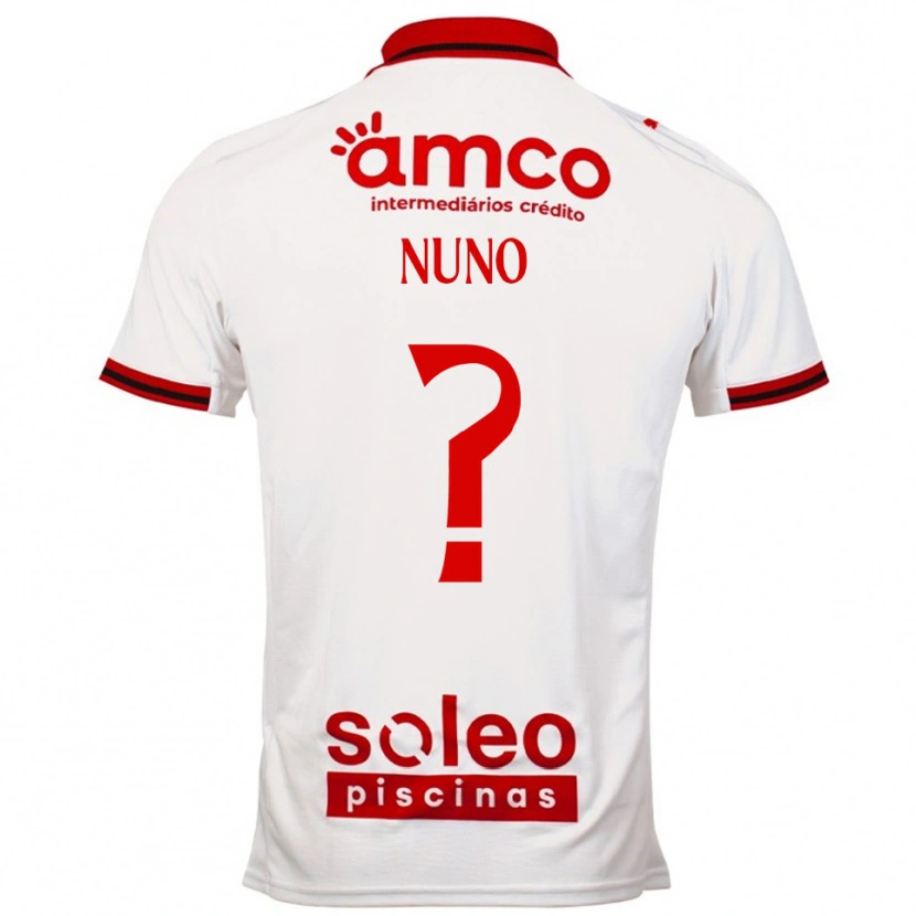 Danxen Homem Camisola Nuno Teixeira #0 Branco Vermelho Alternativa 2025/26 Camisa Brasil