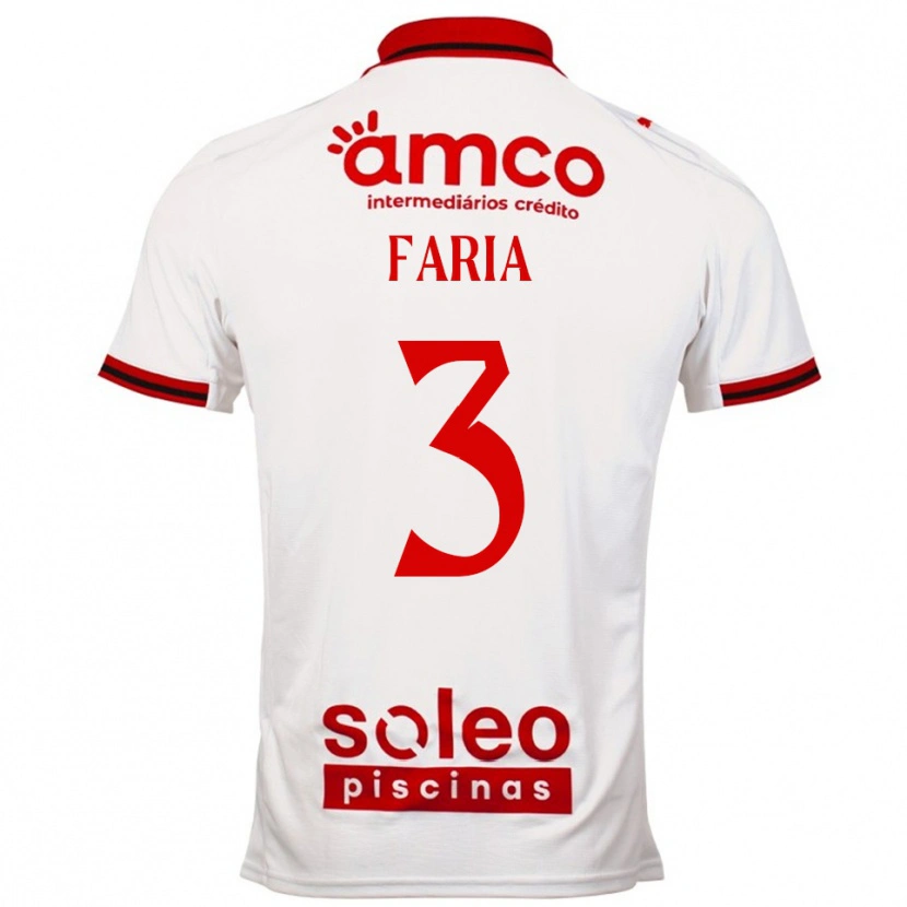 Danxen Homem Camisola Hélder Faria #3 Branco Vermelho Alternativa 2025/26 Camisa Brasil