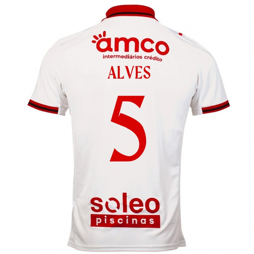 Danxen Homem Camisola Eduardo Alves #5 Branco Vermelho Alternativa 2025/26 Camisa Brasil