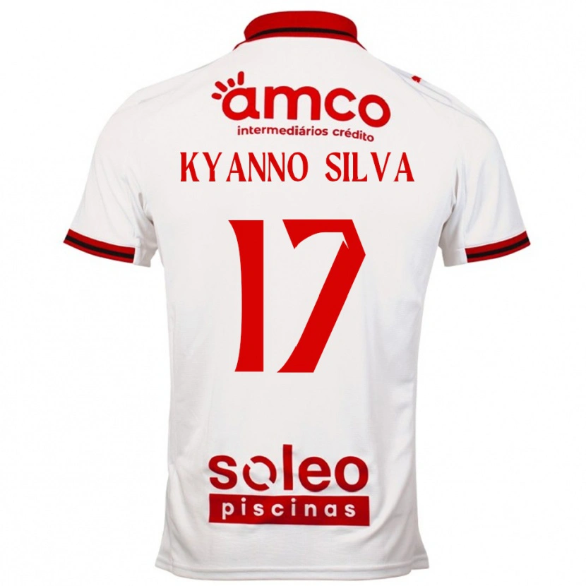 Danxen Homem Camisola Kyanno Silva #17 Branco Vermelho Alternativa 2025/26 Camisa Brasil