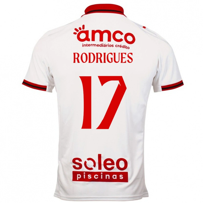Danxen Homem Camisola Tânia Rodrigues #17 Branco Vermelho Alternativa 2025/26 Camisa Brasil