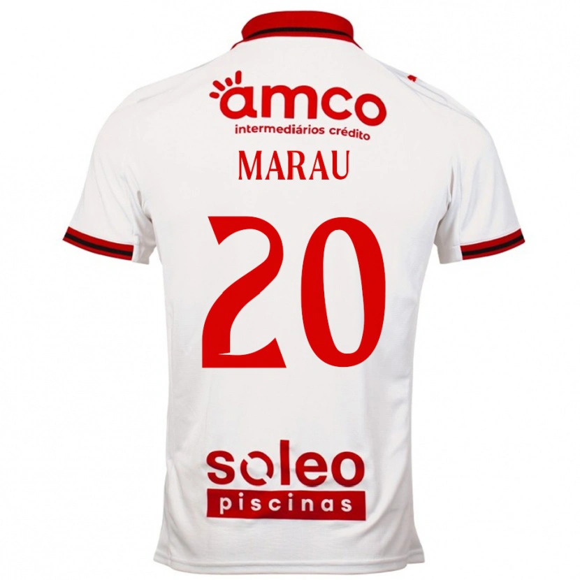 Danxen Homem Camisola Madalena Marau #20 Branco Vermelho Alternativa 2025/26 Camisa Brasil