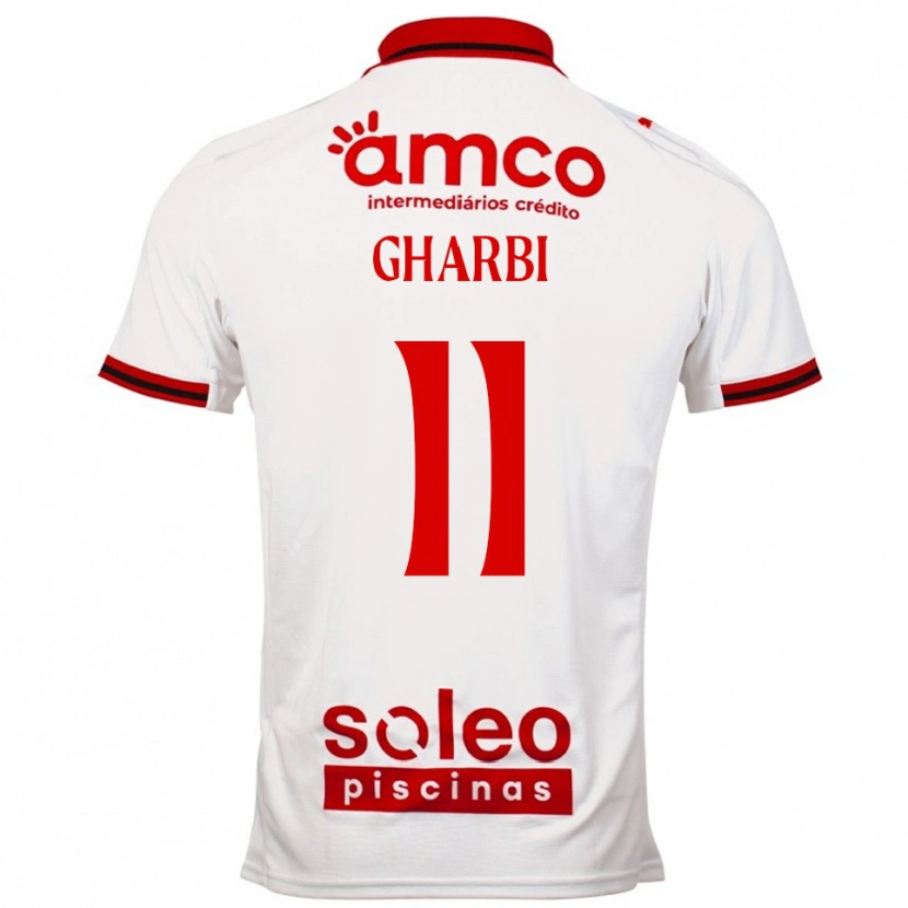 Danxen Homem Camisola Ismaël Gharbi #11 Branco Vermelho Alternativa 2025/26 Camisa Brasil
