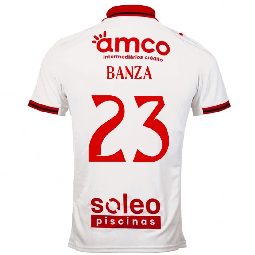 Danxen Homem Camisola Simon Banza #23 Branco Vermelho Alternativa 2025/26 Camisa Brasil