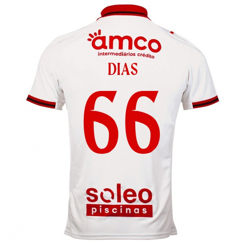Danxen Homem Camisola Gonçalo Dias #66 Branco Vermelho Alternativa 2025/26 Camisa Brasil