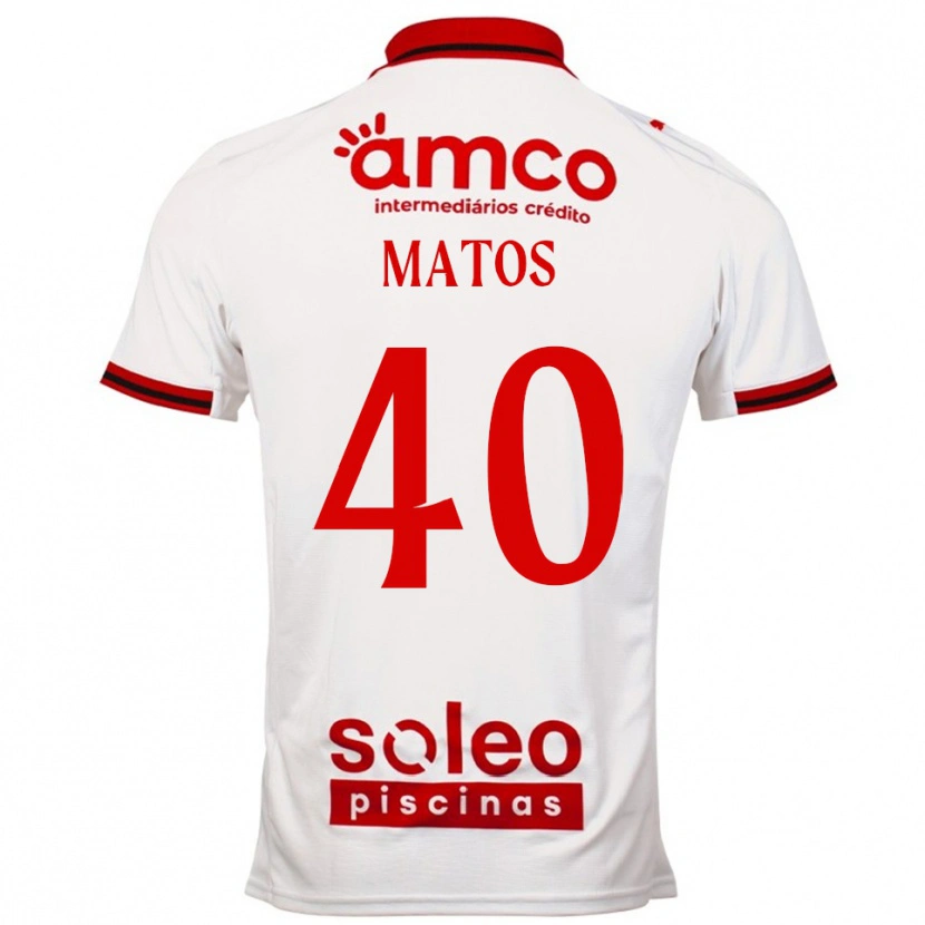 Danxen Homem Camisola João Matos #40 Branco Vermelho Alternativa 2025/26 Camisa Brasil