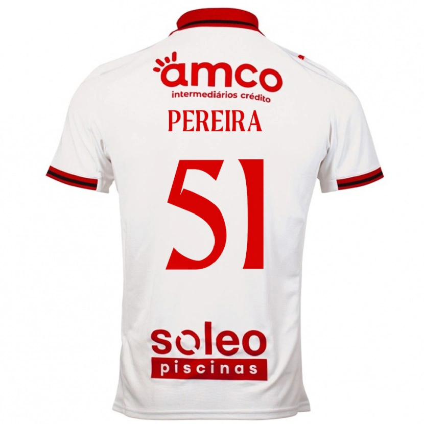 Danxen Homem Camisola Evy Pereira #51 Branco Vermelho Alternativa 2025/26 Camisa Brasil