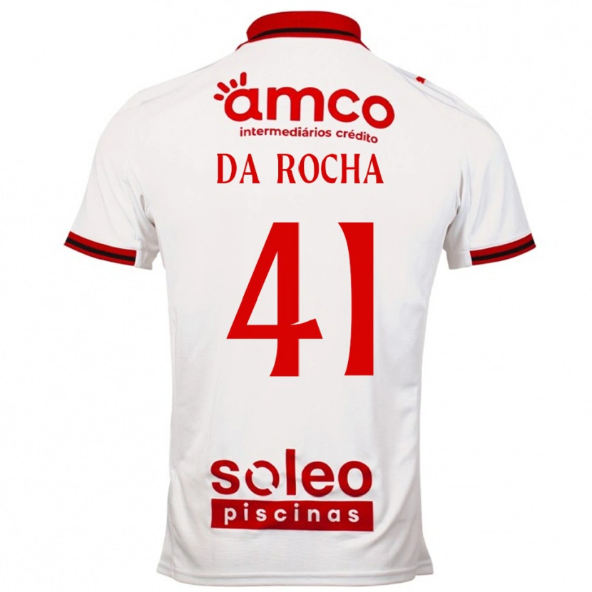 Danxen Homem Camisola Yanis Da Rocha #41 Branco Vermelho Alternativa 2025/26 Camisa Brasil