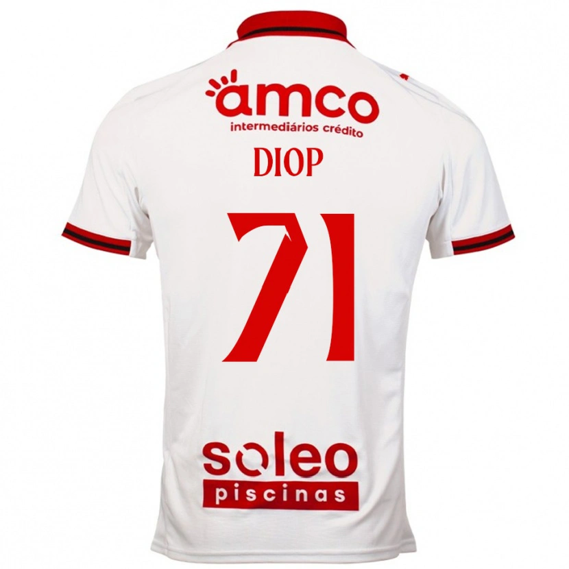 Danxen Homem Camisola Mamadou Diop #71 Branco Vermelho Alternativa 2025/26 Camisa Brasil