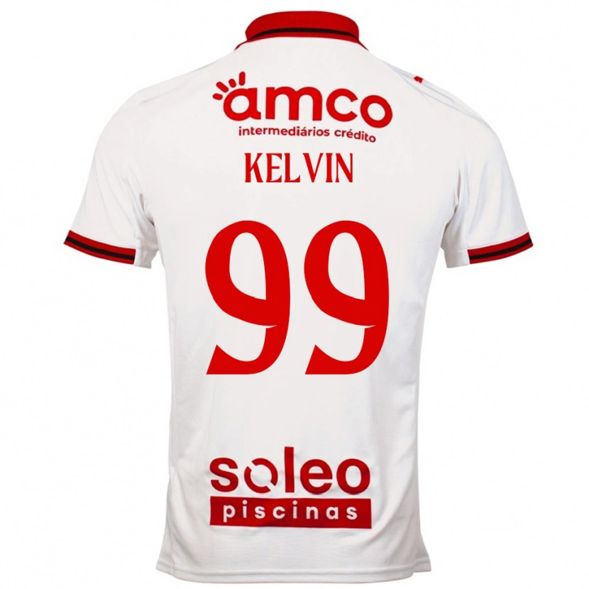 Danxen Homem Camisola Kauan Kelvin #99 Branco Vermelho Alternativa 2025/26 Camisa Brasil