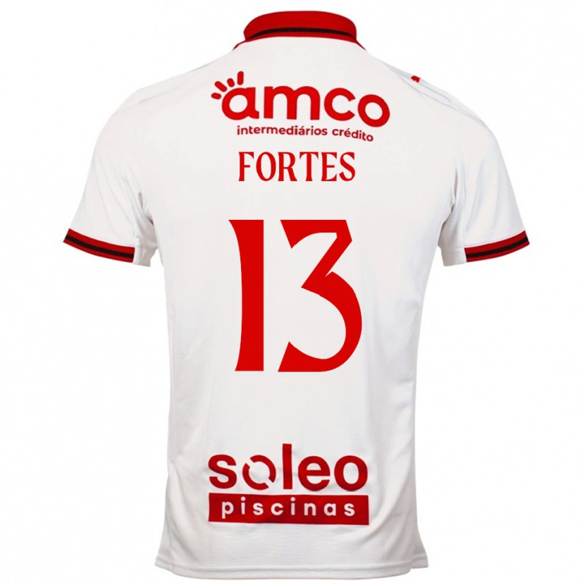 Danxen Homem Camisola Melany Fortes #13 Branco Vermelho Alternativa 2025/26 Camisa Brasil