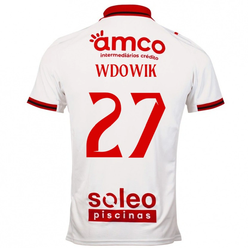 Danxen Homem Camisola Bartlomiej Wdowik #27 Branco Vermelho Alternativa 2025/26 Camisa Brasil