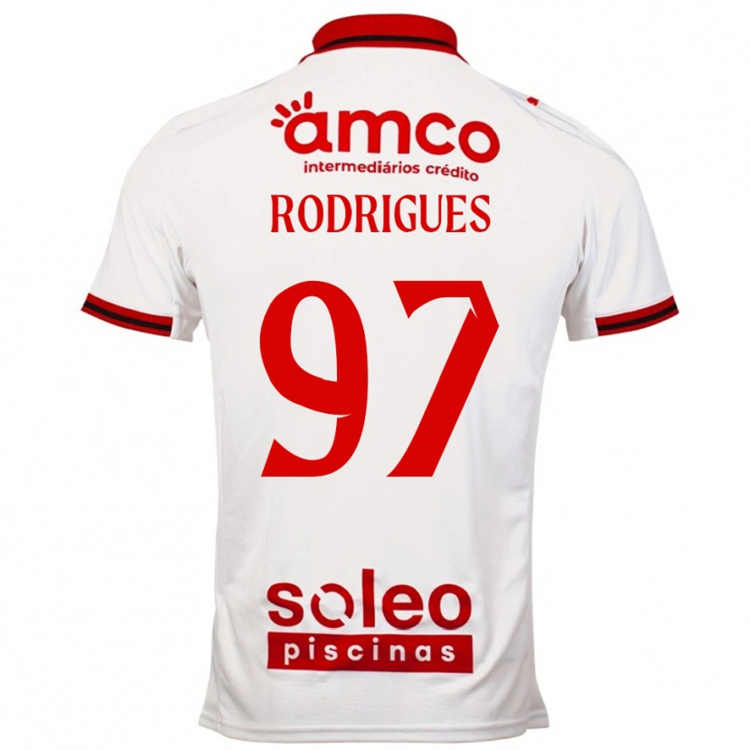 Danxen Homem Camisola Dinis Rodrigues #97 Branco Vermelho Alternativa 2025/26 Camisa Brasil