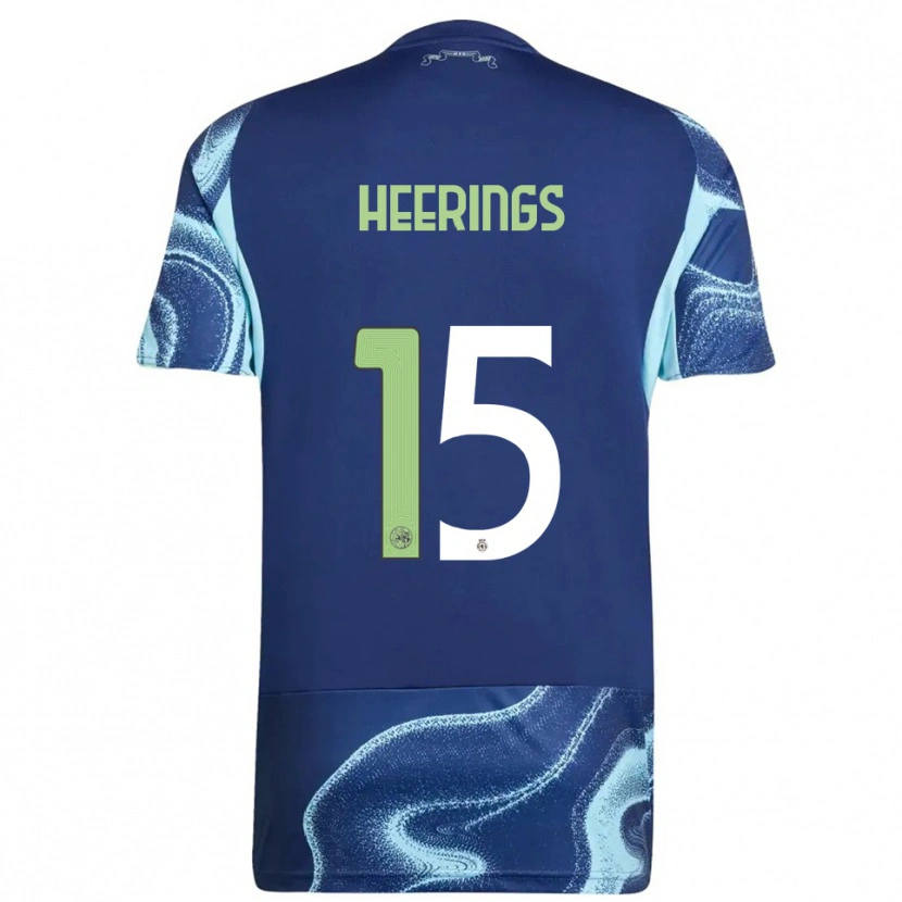 Danxen Homem Camisola Kai Heerings #15 Marinho Azul Celeste Alternativa 2025/26 Camisa Brasil