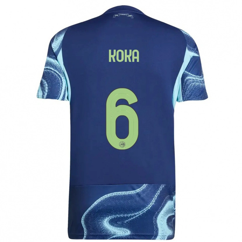Danxen Homem Camisola Nnamdi Koka #6 Marinho Azul Celeste Alternativa 2025/26 Camisa Brasil