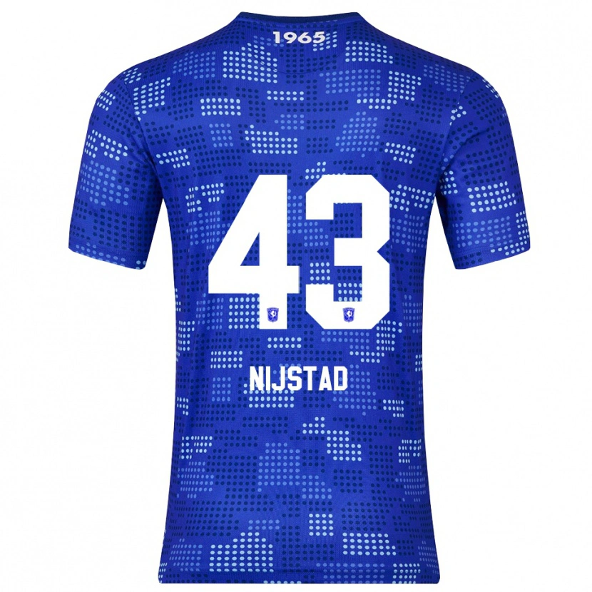 Danxen Homem Camisola Ruud Nijstad #43 Azul Azul Celeste Alternativa 2025/26 Camisa Brasil