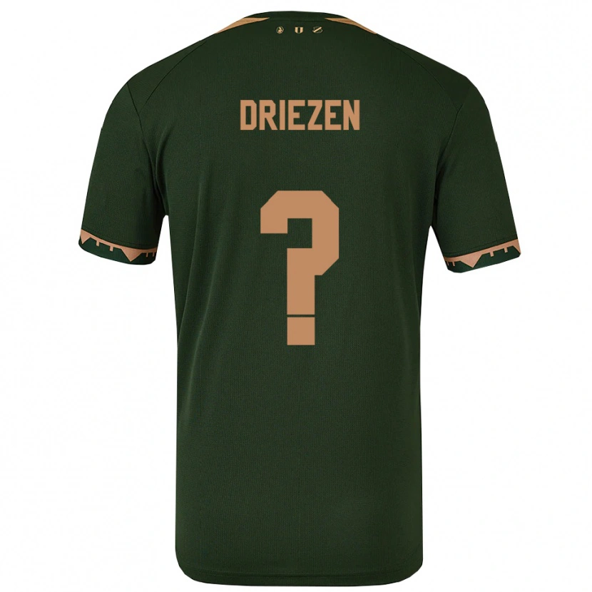 Danxen Homem Camisola Michel Driezen #0 Verde Dourado Alternativa 2025/26 Camisa Brasil