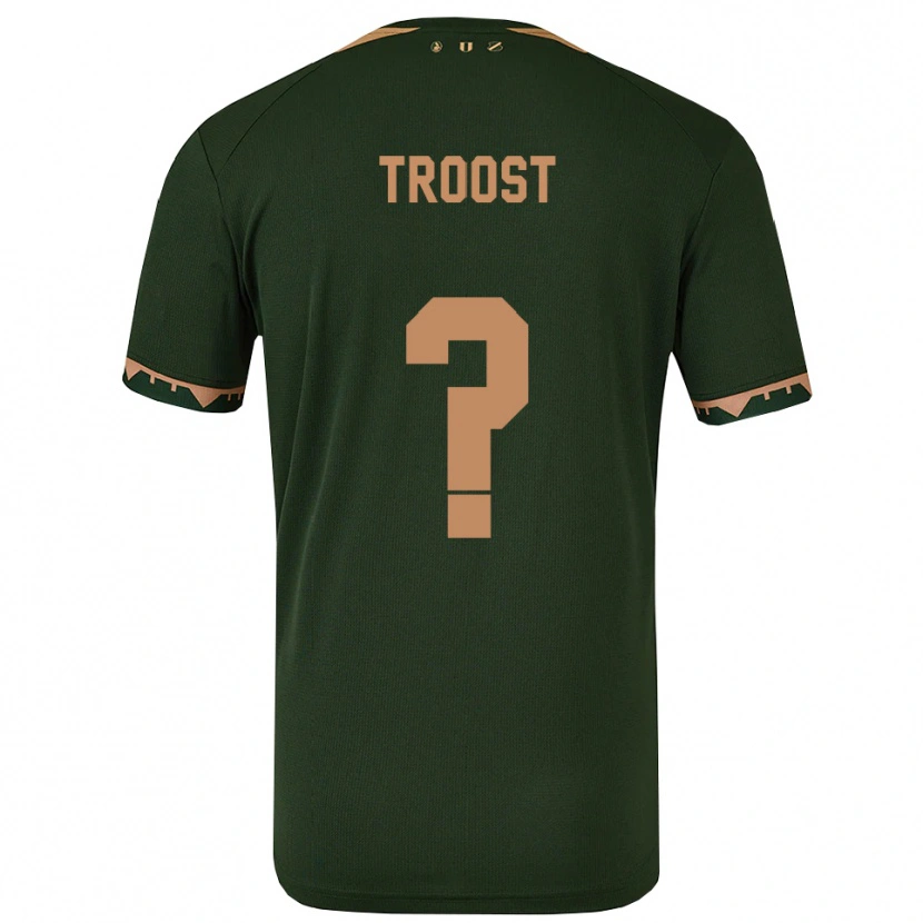 Danxen Homem Camisola Fabian Troost #0 Verde Dourado Alternativa 2025/26 Camisa Brasil