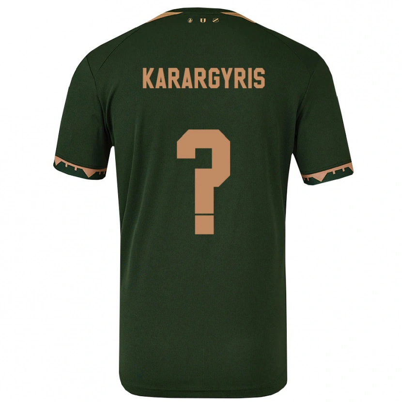 Danxen Homem Camisola Zois Karargyris #0 Verde Dourado Alternativa 2025/26 Camisa Brasil