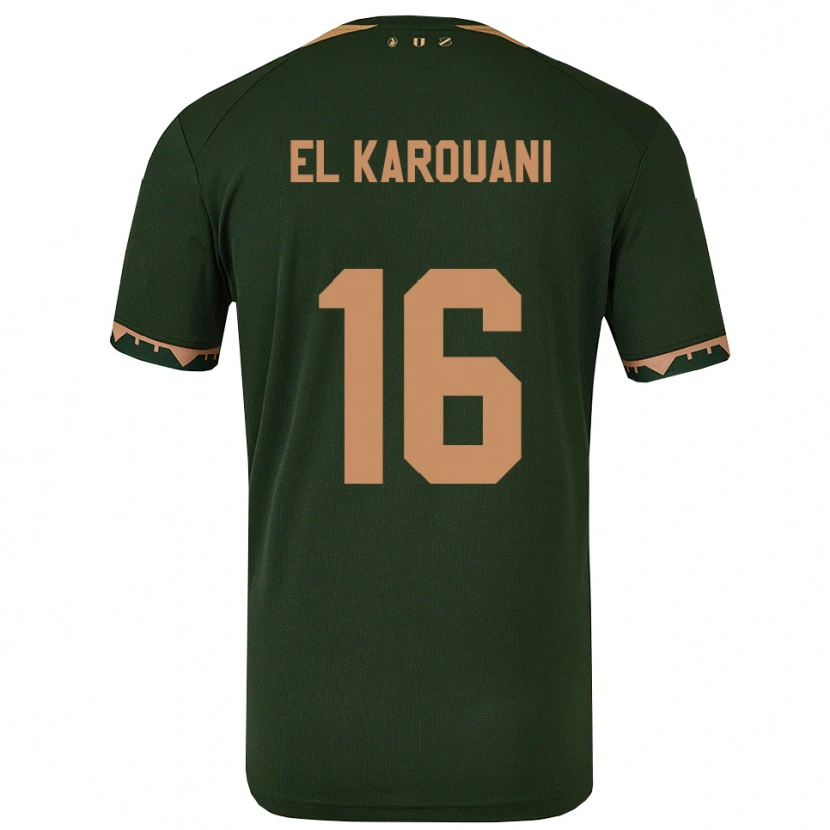 Danxen Homem Camisola Souffian El Karouani #16 Verde Dourado Alternativa 2025/26 Camisa Brasil