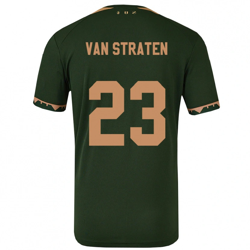 Danxen Homem Camisola Dieke Van Straten #23 Verde Dourado Alternativa 2025/26 Camisa Brasil