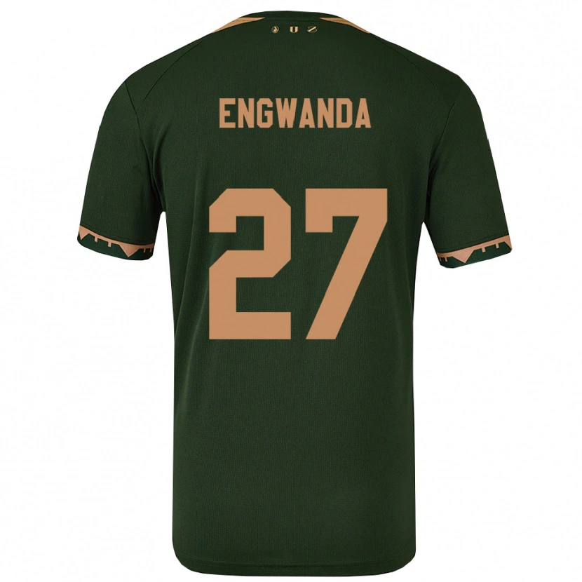 Danxen Homem Camisola Alonzo Engwanda #27 Verde Dourado Alternativa 2025/26 Camisa Brasil