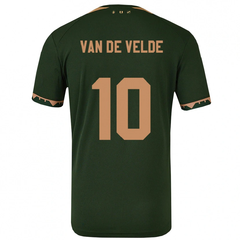 Danxen Homem Camisola Senne Van De Velde #10 Verde Dourado Alternativa 2025/26 Camisa Brasil