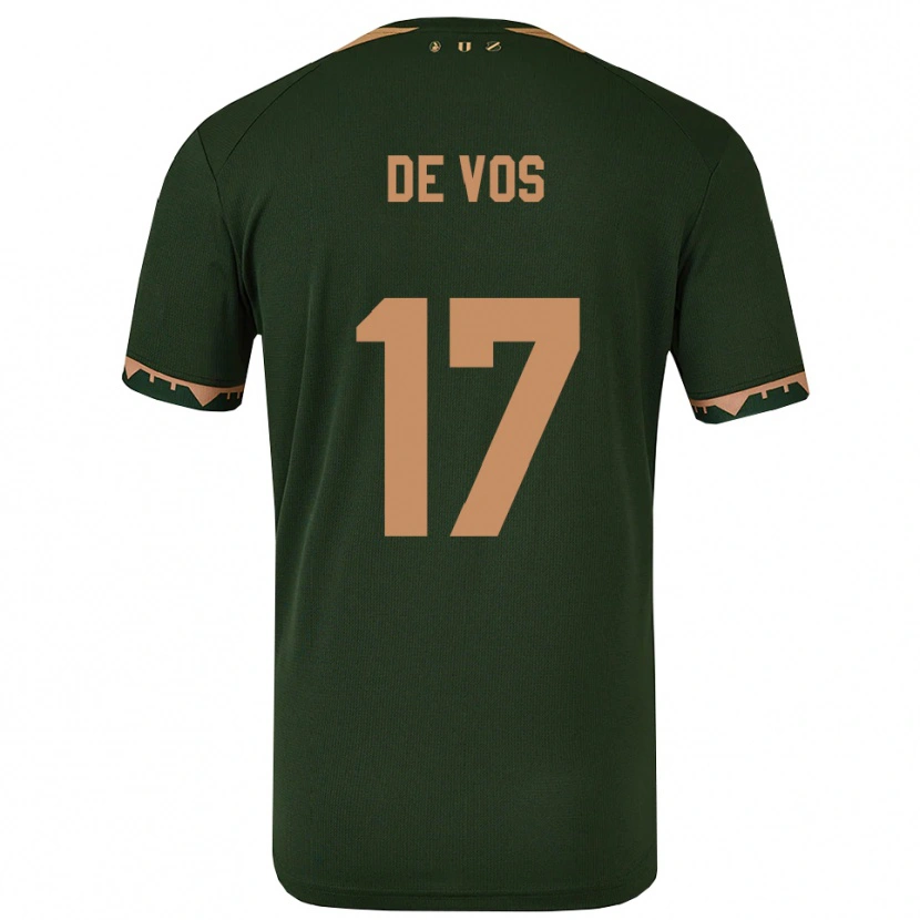 Danxen Homem Camisola Nick De Vos #17 Verde Dourado Alternativa 2025/26 Camisa Brasil