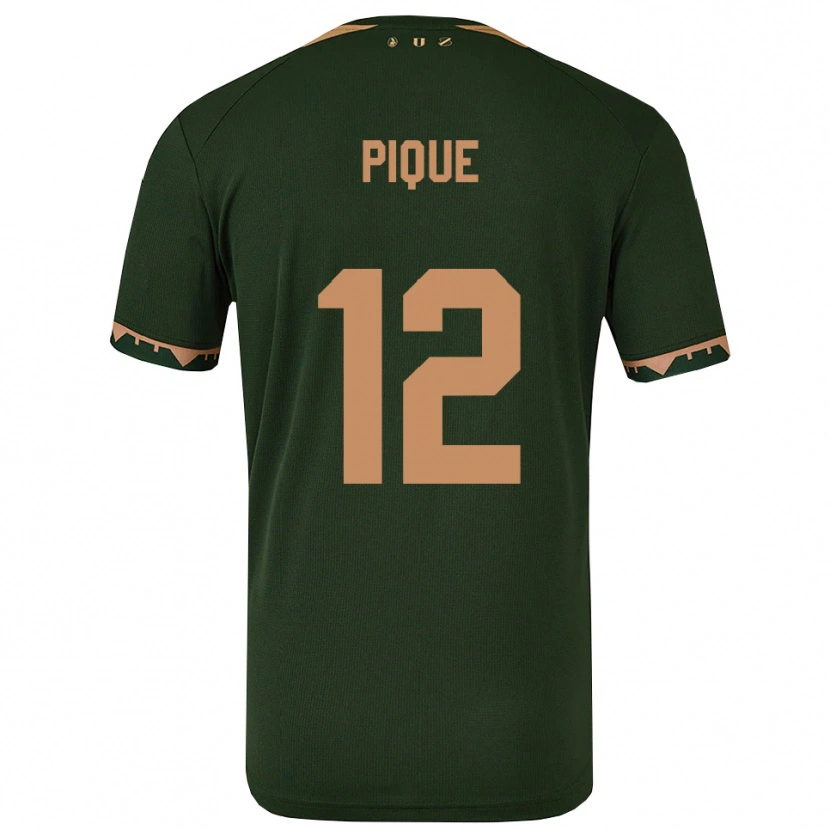 Danxen Homem Camisola Naomi Piqué #12 Verde Dourado Alternativa 2025/26 Camisa Brasil