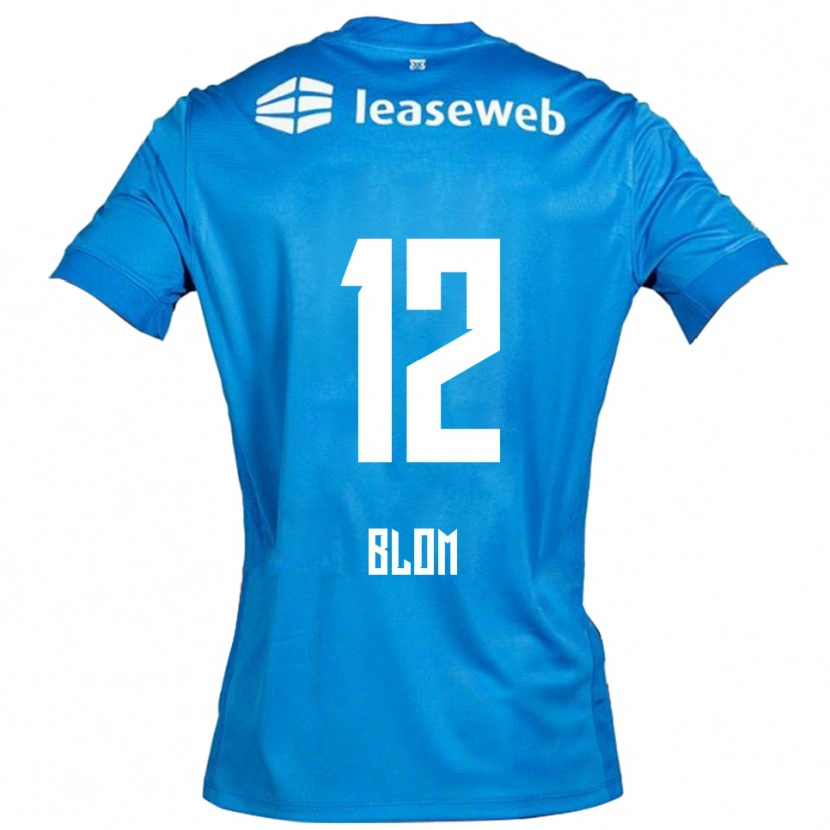 Danxen Homem Camisola Robin Blom #12 Azul Branco Alternativa 2025/26 Camisa Brasil