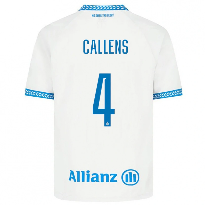 Danxen Homem Camisola Emiel Callens #4 Azul Branco Alternativa 2025/26 Camisa Brasil