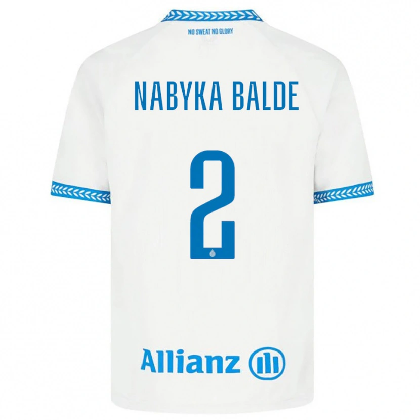 Danxen Homem Camisola Mamadou Balde #2 Azul Branco Alternativa 2025/26 Camisa Brasil