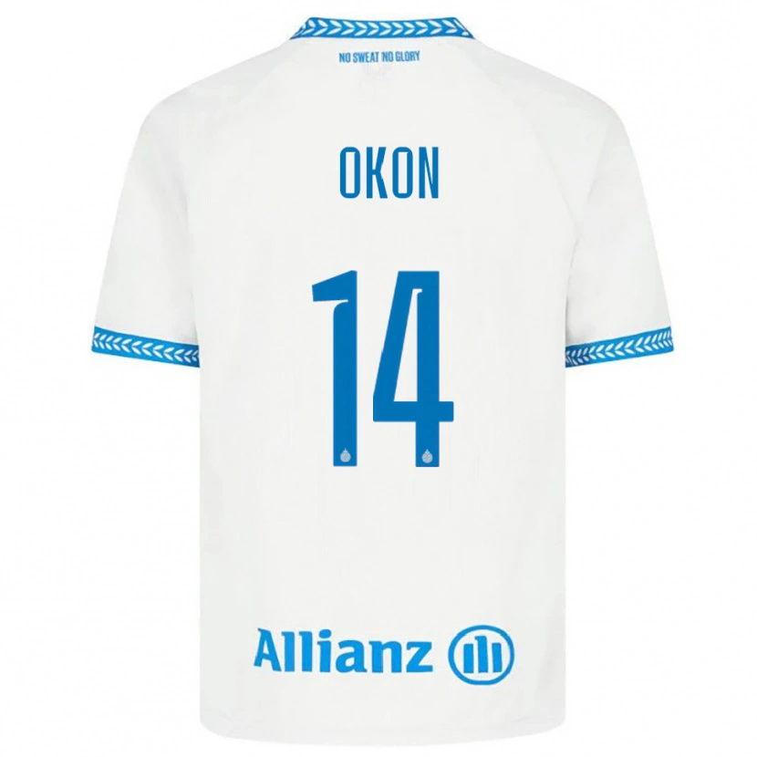 Danxen Homem Camisola Gianluca Okon #14 Azul Branco Alternativa 2025/26 Camisa Brasil