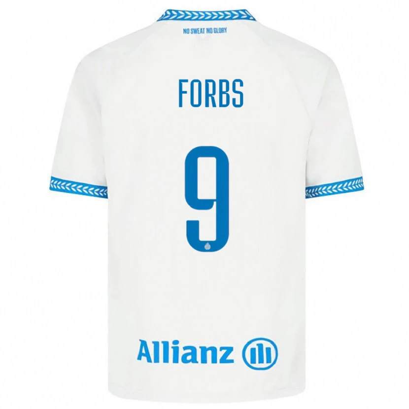 Danxen Homem Camisola Carlos Forbs #9 Azul Branco Alternativa 2025/26 Camisa Brasil