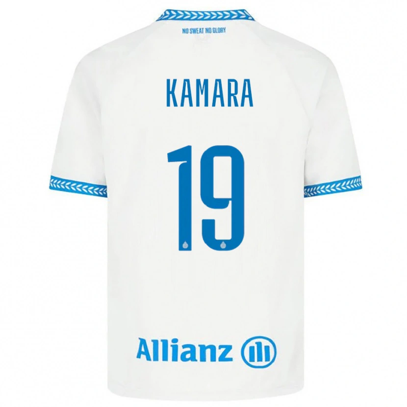 Danxen Homem Camisola Al-Hassan Kamara #19 Azul Branco Alternativa 2025/26 Camisa Brasil