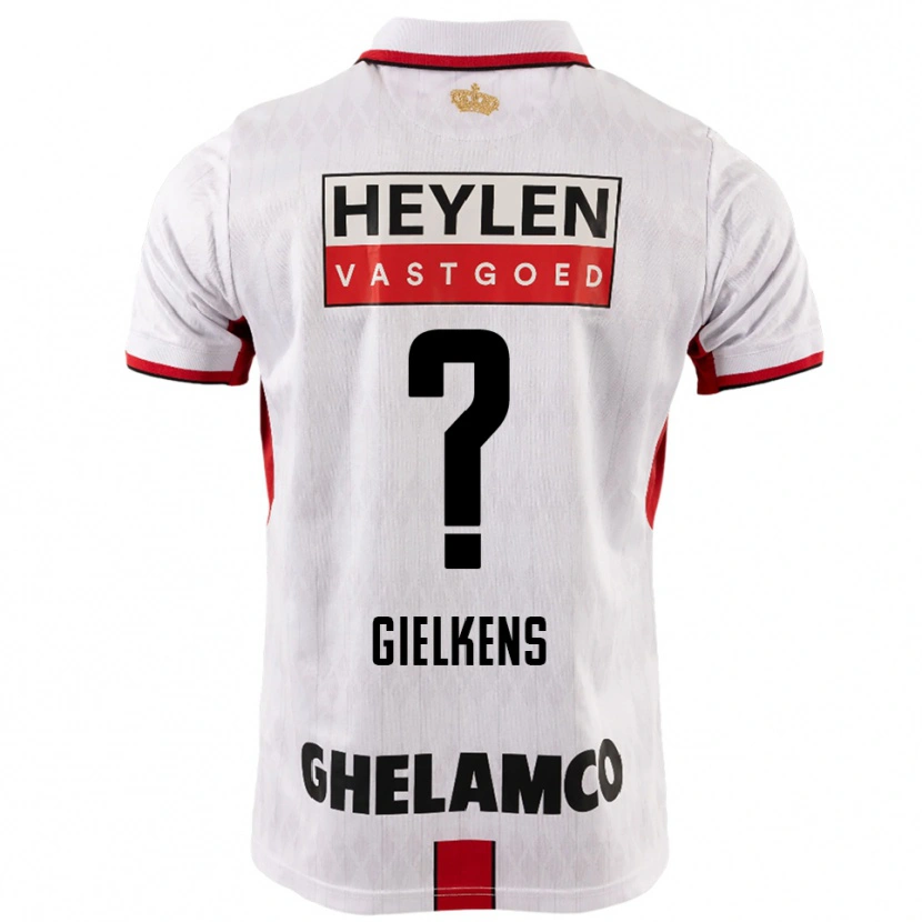 Danxen Homem Camisola Mathijs Gielkens #0 Branco Vermelho Alternativa 2025/26 Camisa Brasil