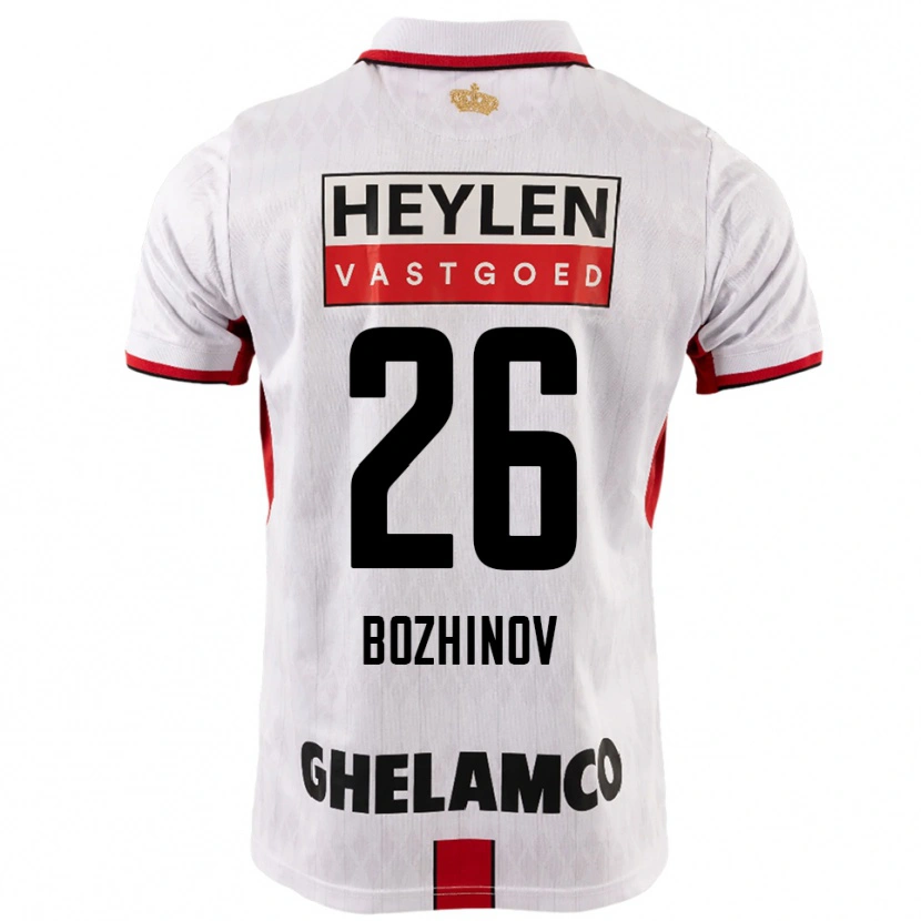 Danxen Homem Camisola Rosen Bozhinov #26 Branco Vermelho Alternativa 2025/26 Camisa Brasil