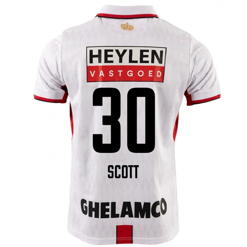Danxen Homem Camisola Christopher Scott #30 Branco Vermelho Alternativa 2025/26 Camisa Brasil