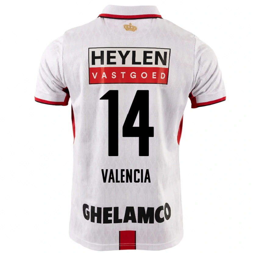 Danxen Homem Camisola Anthony Valencia #14 Branco Vermelho Alternativa 2025/26 Camisa Brasil