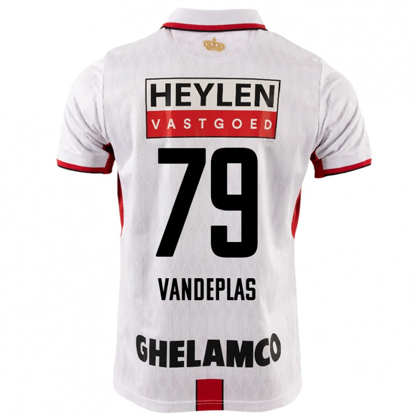 Danxen Homem Camisola Gerard Vandeplas #79 Branco Vermelho Alternativa 2025/26 Camisa Brasil