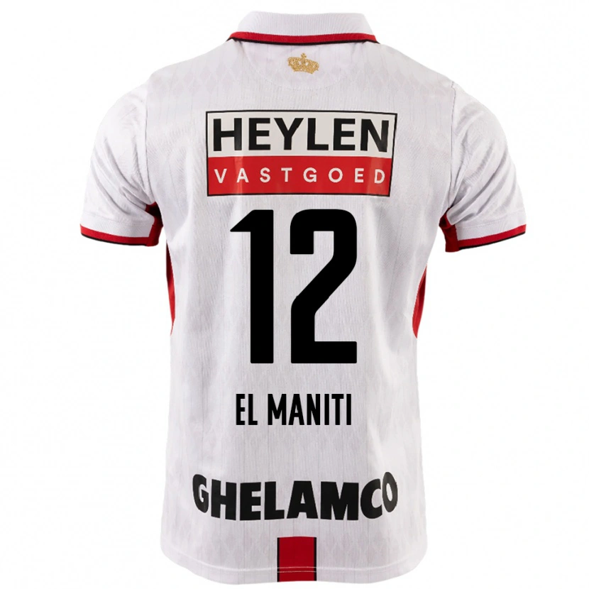Danxen Homem Camisola Naoufal El Maniti #12 Branco Vermelho Alternativa 2025/26 Camisa Brasil