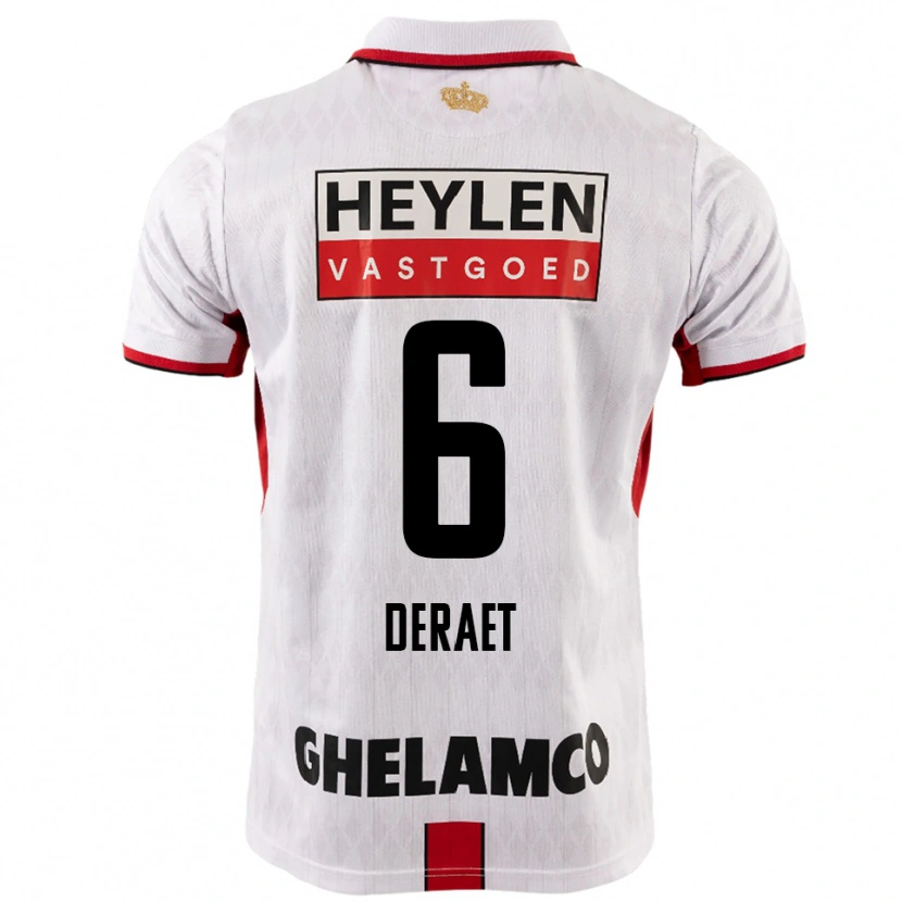 Danxen Homem Camisola Xavi Deraet #6 Branco Vermelho Alternativa 2025/26 Camisa Brasil