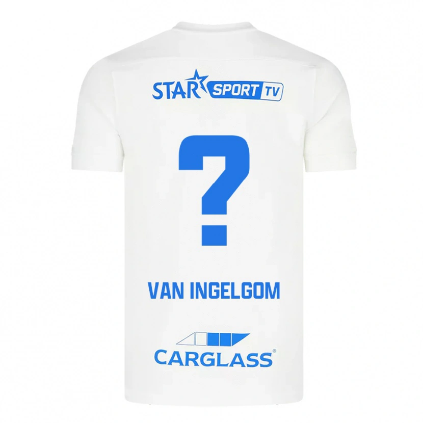 Danxen Homem Camisola Tijn Van Ingelgom #0 Branco Azul Alternativa 2025/26 Camisa Brasil