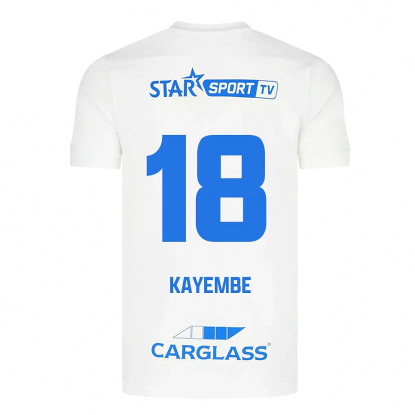 Danxen Homem Camisola Joris Kayembe #18 Branco Azul Alternativa 2025/26 Camisa Brasil