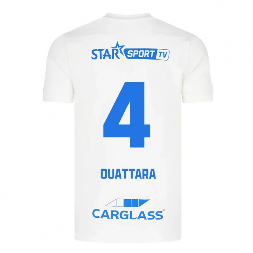 Danxen Homem Camisola Aziz Ouattara #4 Branco Azul Alternativa 2025/26 Camisa Brasil