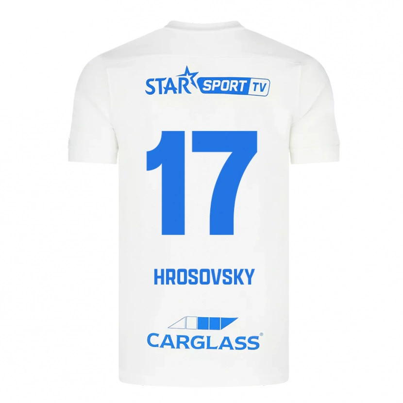 Danxen Homem Camisola Patrik Hrosovsky #17 Branco Azul Alternativa 2025/26 Camisa Brasil