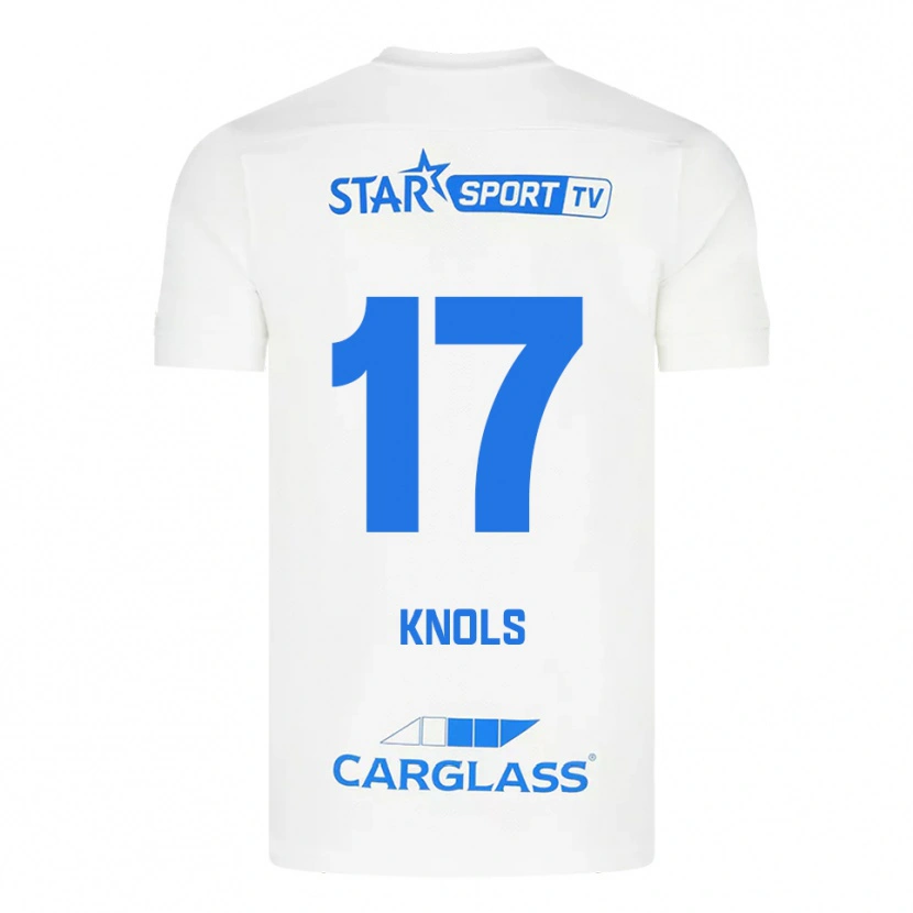 Danxen Homem Camisola Myrthe Knols #17 Branco Azul Alternativa 2025/26 Camisa Brasil