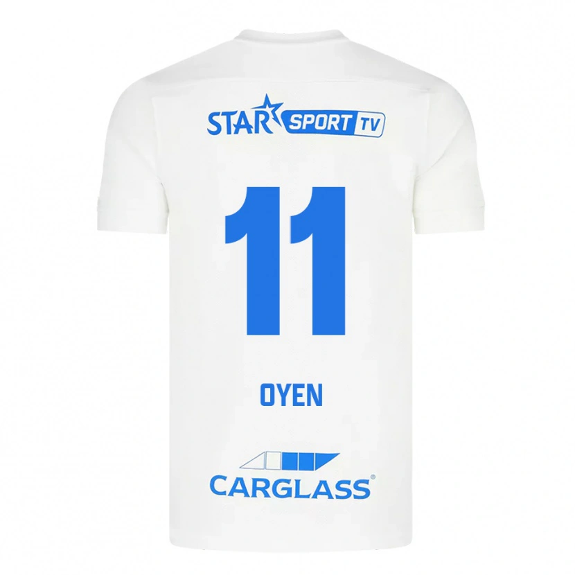 Danxen Homem Camisola Luca Oyen #11 Branco Azul Alternativa 2025/26 Camisa Brasil