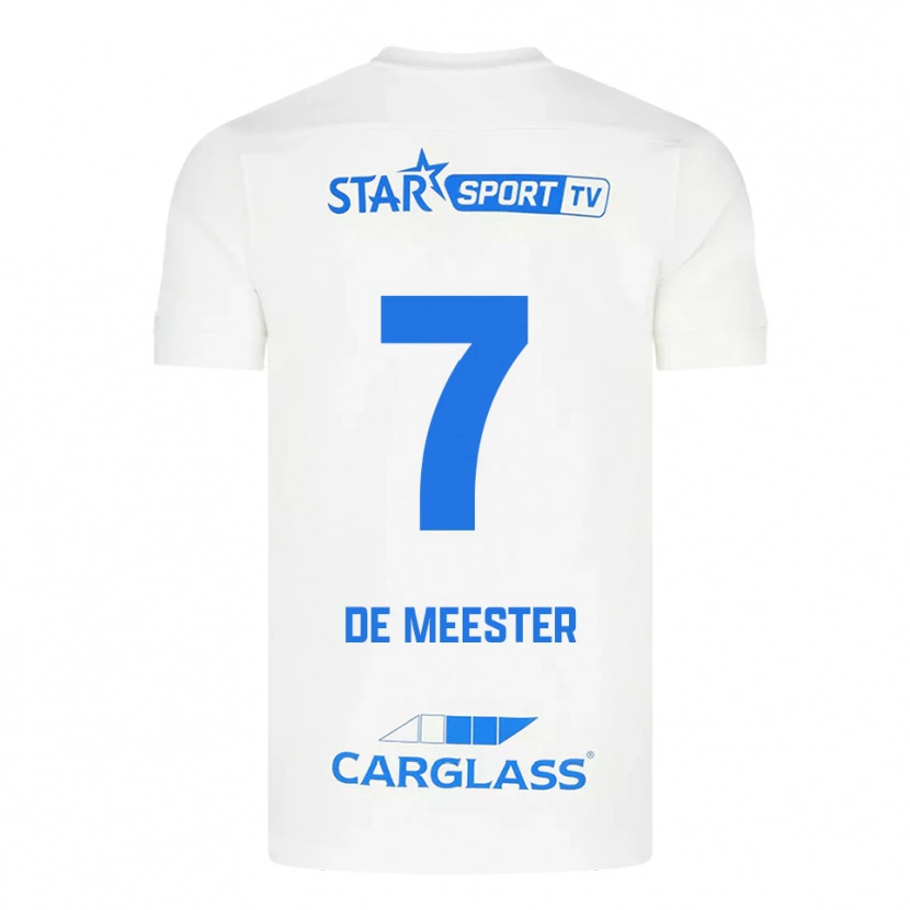 Danxen Homem Camisola Thirsa De Meester #7 Branco Azul Alternativa 2025/26 Camisa Brasil
