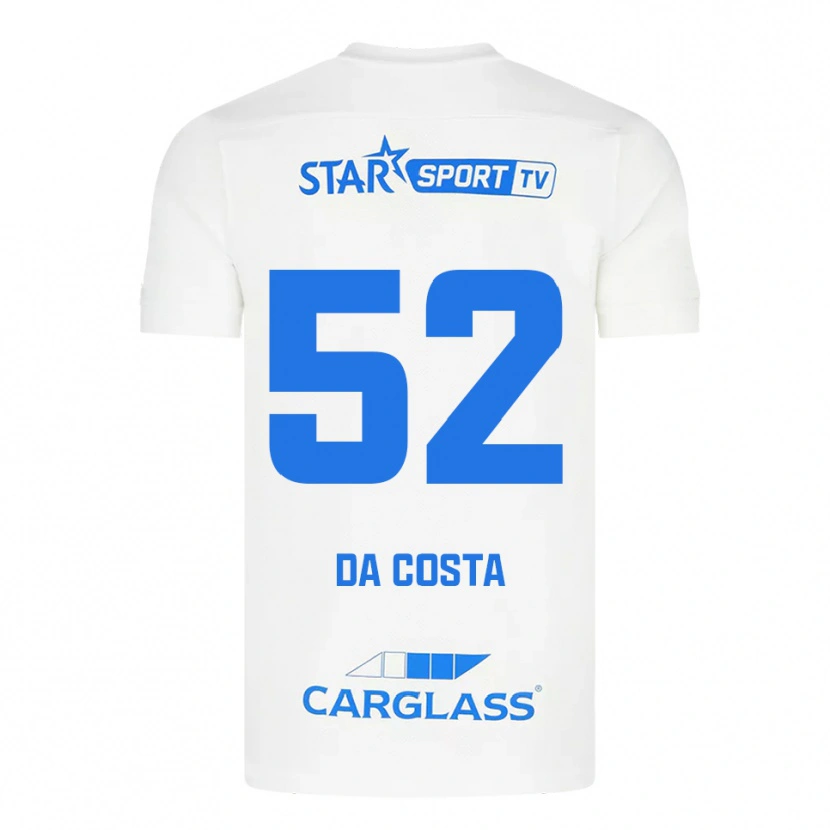 Danxen Homem Camisola Wilson Da Costa #52 Branco Azul Alternativa 2025/26 Camisa Brasil